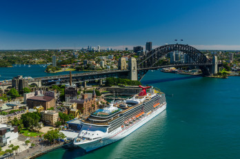 Картинка sydney+harbour+&+the+rocks корабли лайнеры круизный лайнер