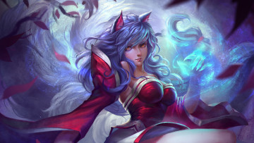 Картинка видео+игры league+of+legends ahri league of legends lol арт взгляд магия девушка ушки