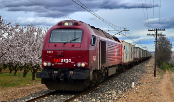 Картинка техника поезда железная локомотив рельсы дорога состав