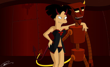 Картинка мультфильмы futurama персонажи