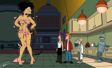 Картинка мультфильмы futurama персонажи