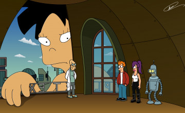 Картинка мультфильмы futurama персонажи
