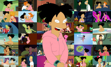 обоя мультфильмы, futurama, улыбка