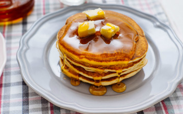 Картинка еда блины +оладьи тесто тарелка мед масло