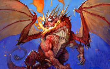 Картинка видео+игры world+of+warcraft рисунок огонь крылья дракон vaelastrasz the corrupt валестраз порочный blackrock mountain hearthstone world of warcraft wow