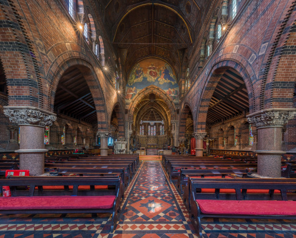 Обои картинки фото st james the less,  pimlico, интерьер, убранство,  роспись храма, храм, католицизм