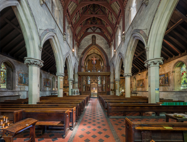 Обои картинки фото st barnabas,  pimlico, интерьер, убранство,  роспись храма, храм, католицизм