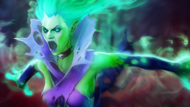 Обои картинки фото dota 2, видео игры, ведьма