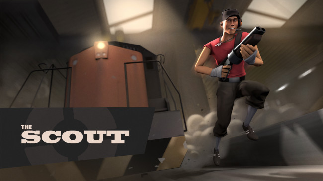 Обои картинки фото team fortress 2, видео игры, scout
