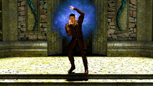 Обои картинки фото видео игры, dark heresy, магия, парень, взгляд, фон