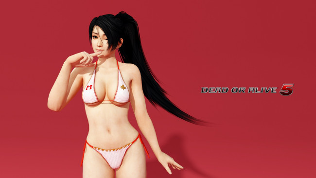 Обои картинки фото видео игры, dead or alive 5, фон, взгляд, девушка