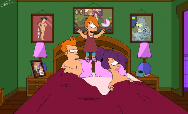 Обои картинки фото мультфильмы, futurama, персонажи