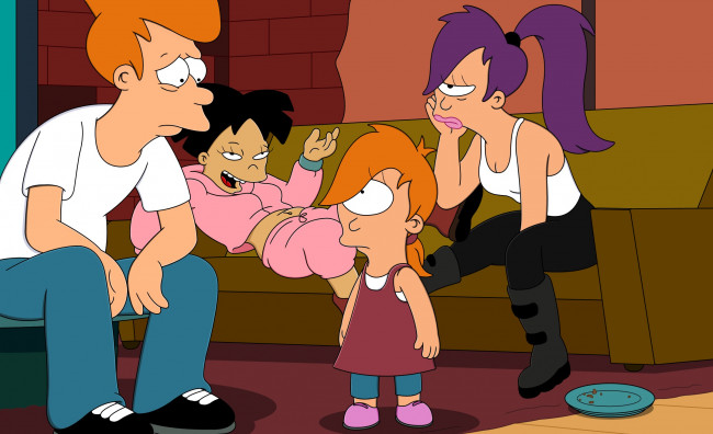 Обои картинки фото мультфильмы, futurama, персонажи