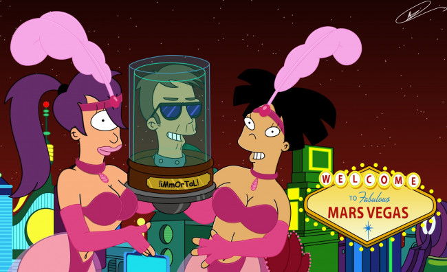 Обои картинки фото мультфильмы, futurama, персонажи