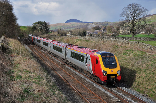 Обои картинки фото техника, поезда, состав, локомотив, рельсы, железная, дорога