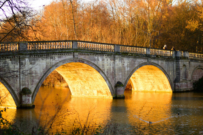 Обои картинки фото города, - мосты, деревья, река, мост