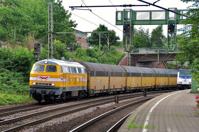 Обои картинки фото техника, поезда, состав, локомотив, рельсы, дорога, железная