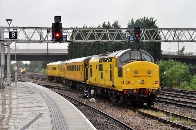 Обои картинки фото техника, поезда, состав, локомотив, рельсы, дорога, железная