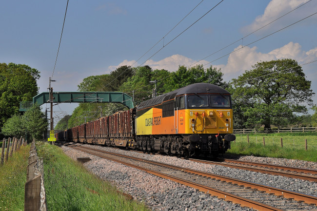 Обои картинки фото техника, поезда, состав, локомотив, рельсы, дорога, железная