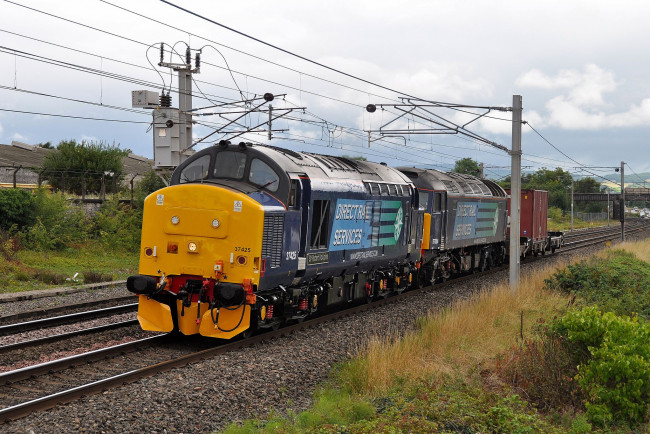 Обои картинки фото техника, поезда, состав, локомотив, рельсы, дорога, железная