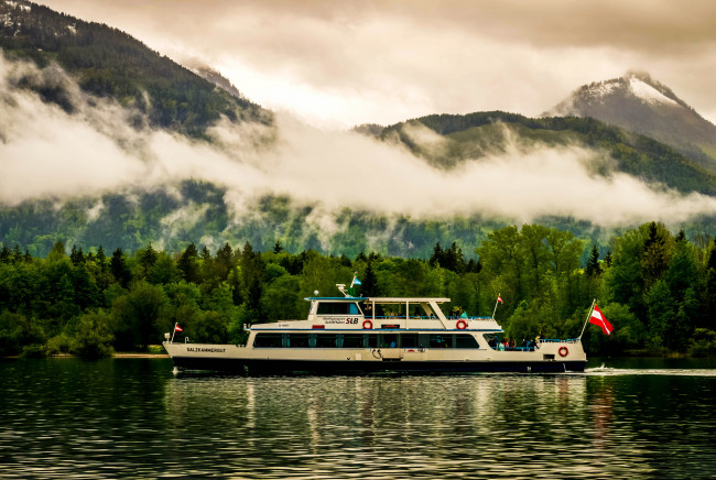 Обои картинки фото корабли, Яхты, пейзаж, река