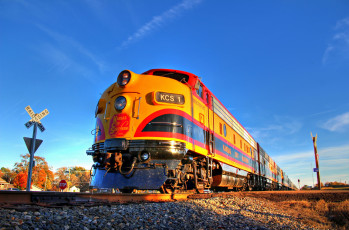 обоя техника, поезда, рельсы, локомотив, состав