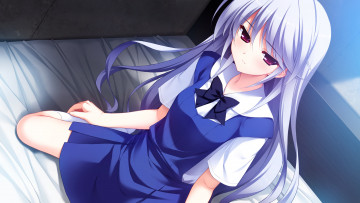 Картинка аниме grisaia+no+kajitsu девушка взгляд фон