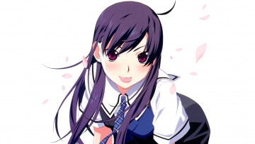 Картинка аниме grisaia+no+kajitsu девушка взгляд фон