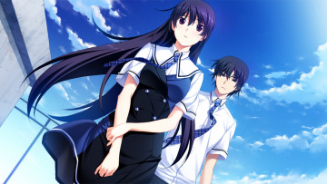 Картинка аниме grisaia+no+kajitsu фон парень взгляд девушка