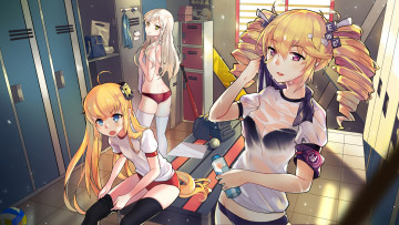 Картинка аниме unknown +другое девушки раздевалка