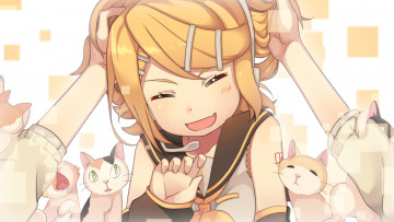 Картинка аниме vocaloid kagamine rin