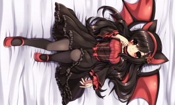 Картинка аниме ангелы +демоны девочка