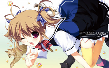 Картинка аниме grisaia+no+kajitsu девушка взгляд фон