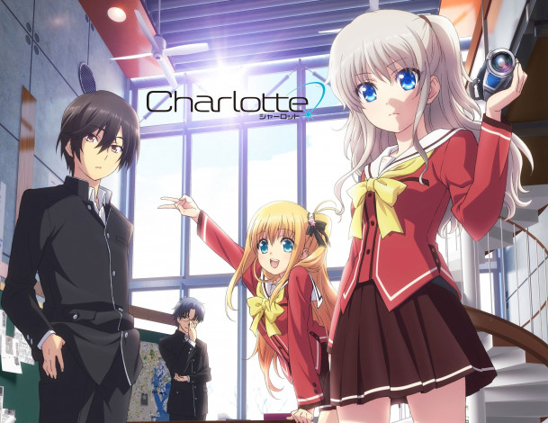 Обои картинки фото аниме, charlotte, девушки, парни