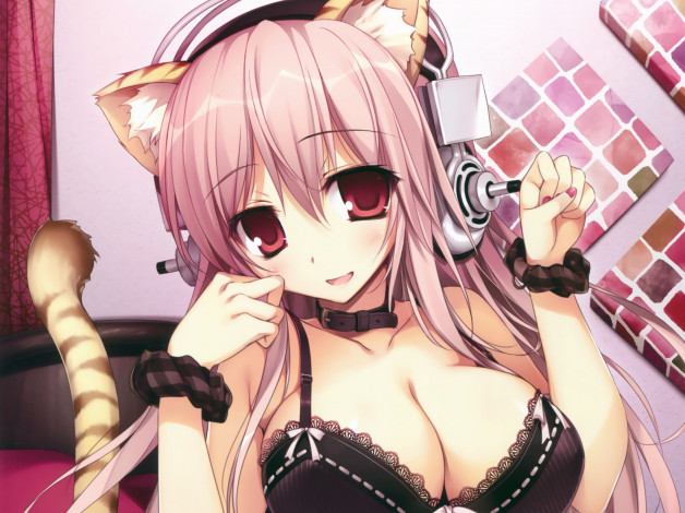 Обои картинки фото аниме, музыка, девушка