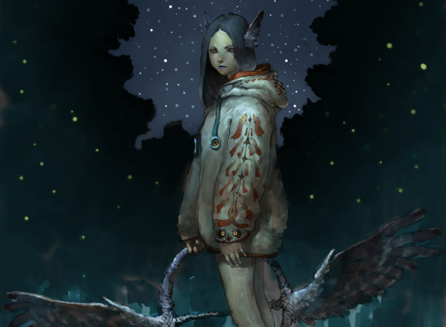 Обои картинки фото аниме, unknown,  другое, девушка