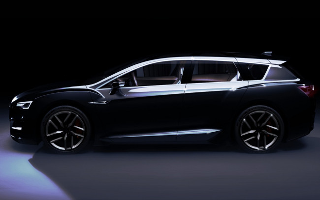 Обои картинки фото автомобили, 3д, concept, subaru, субару, темный, advanced, tourer