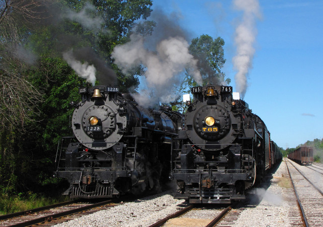 Обои картинки фото техника, паровозы, паровоз, рельсы