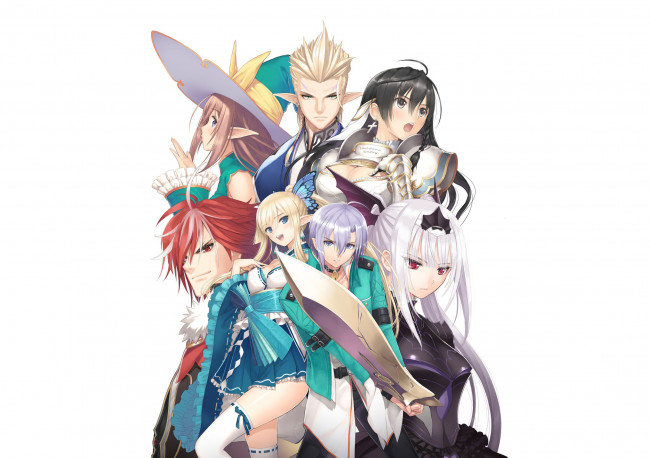 Обои картинки фото аниме, животные,  существа, tony, taka, парни, девушки, эльфы