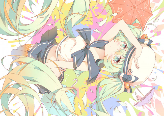 Обои картинки фото аниме, vocaloid, девочки