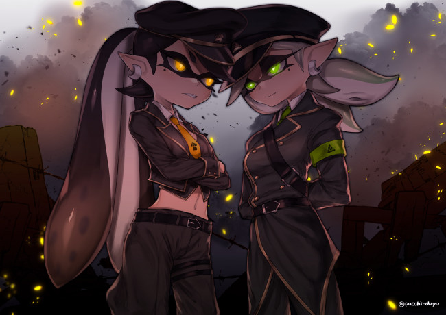 Обои картинки фото splatoon, аниме, животные,  существа, эльфы