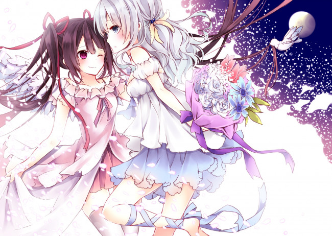 Обои картинки фото аниме, unknown,  другое, девочки