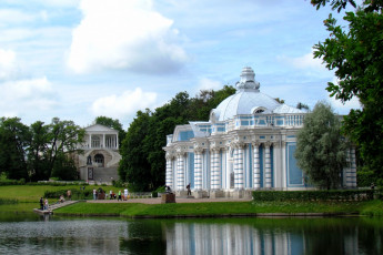 Картинка пушкин города -+исторические +архитектурные+памятники пруд здание