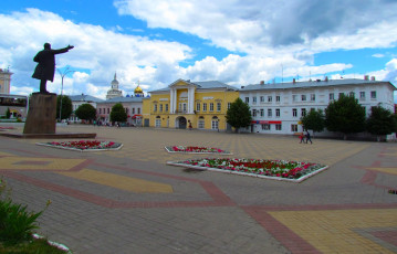 Картинка города -+исторические +архитектурные+памятники липецкая елец ленин памятник площадь