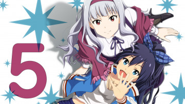 Картинка аниме idolm@ster фон взгляд девушки