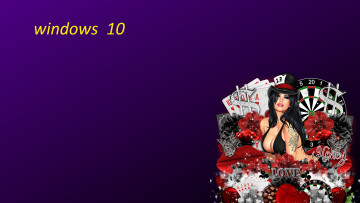 обоя компьютеры, windows  10, логотип, фон