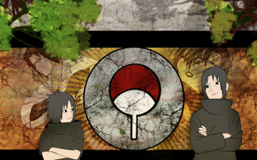 Картинка аниме naruto братья знак саске итачи учиха