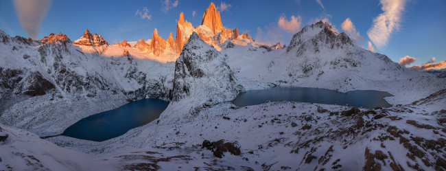 Обои картинки фото природа, горы, владимир, рябков, утро, фиц, роя