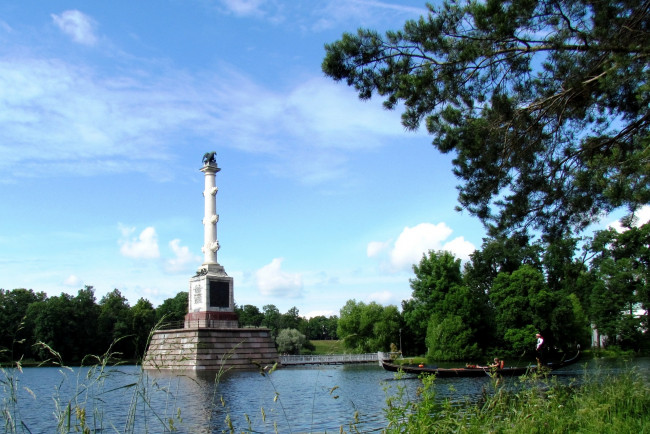 Обои картинки фото города, - исторические,  архитектурные памятники, скульптура, пруд