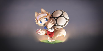 Картинка спорт 3d рисованные world cup 2018 Чм в россии фифа мяч fifa россия Чемпионата мира волк mascotte Чемпионат по футболу футбол талисман маскот забивака
